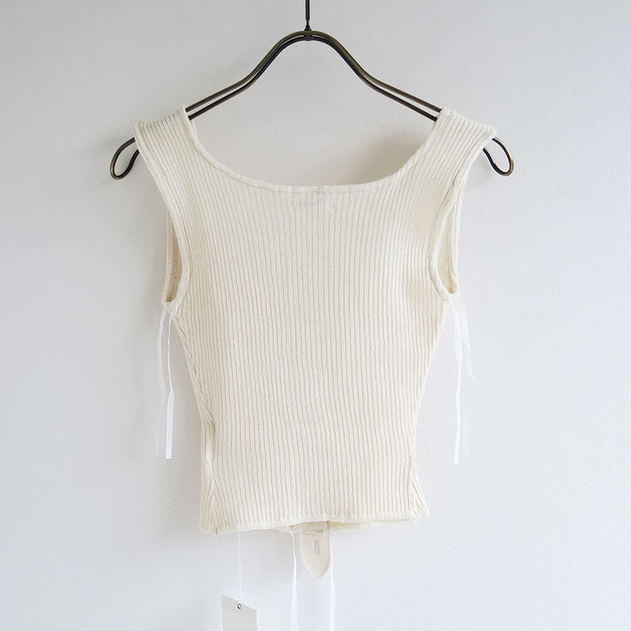 FUMIKA UCHIDA/フミカウチダ】VINTAGE RIBBED CORSET TOP_SLEEVELESS U-UW002の通販  「ONENESS ONLINE STORE」