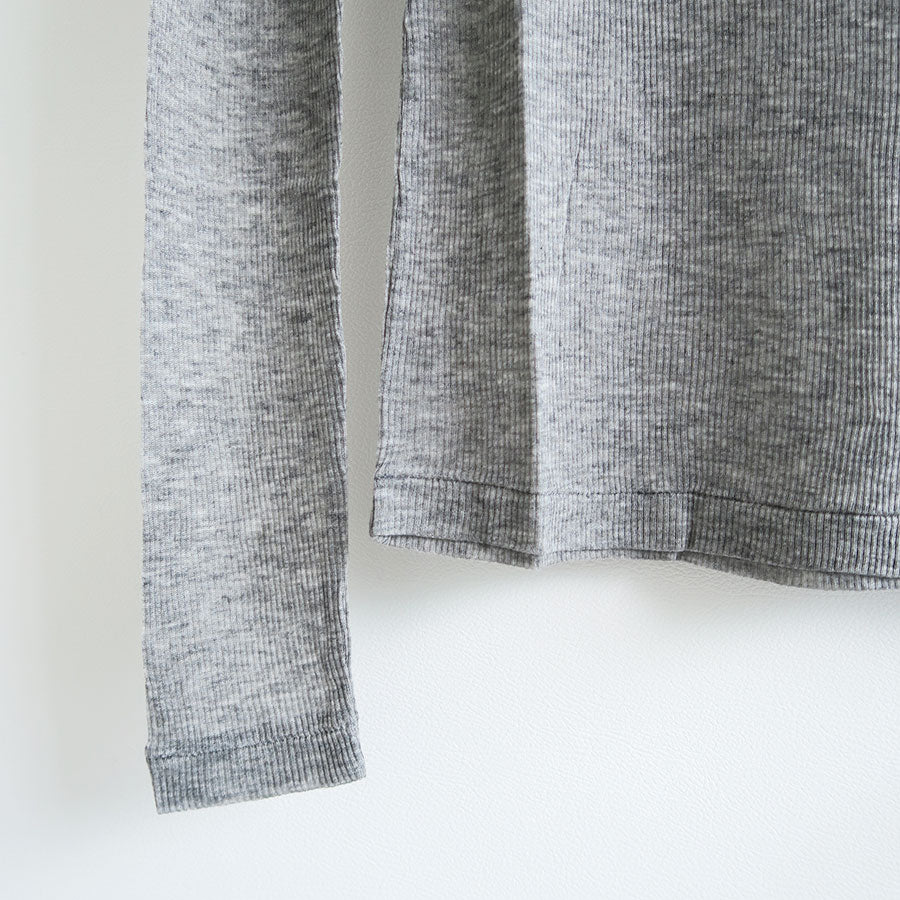 【BATONER/バトナー】<br>MELTY RIB HIGH NECK LONG SLEEVE T-SHIRT <br>BN-25FL-009