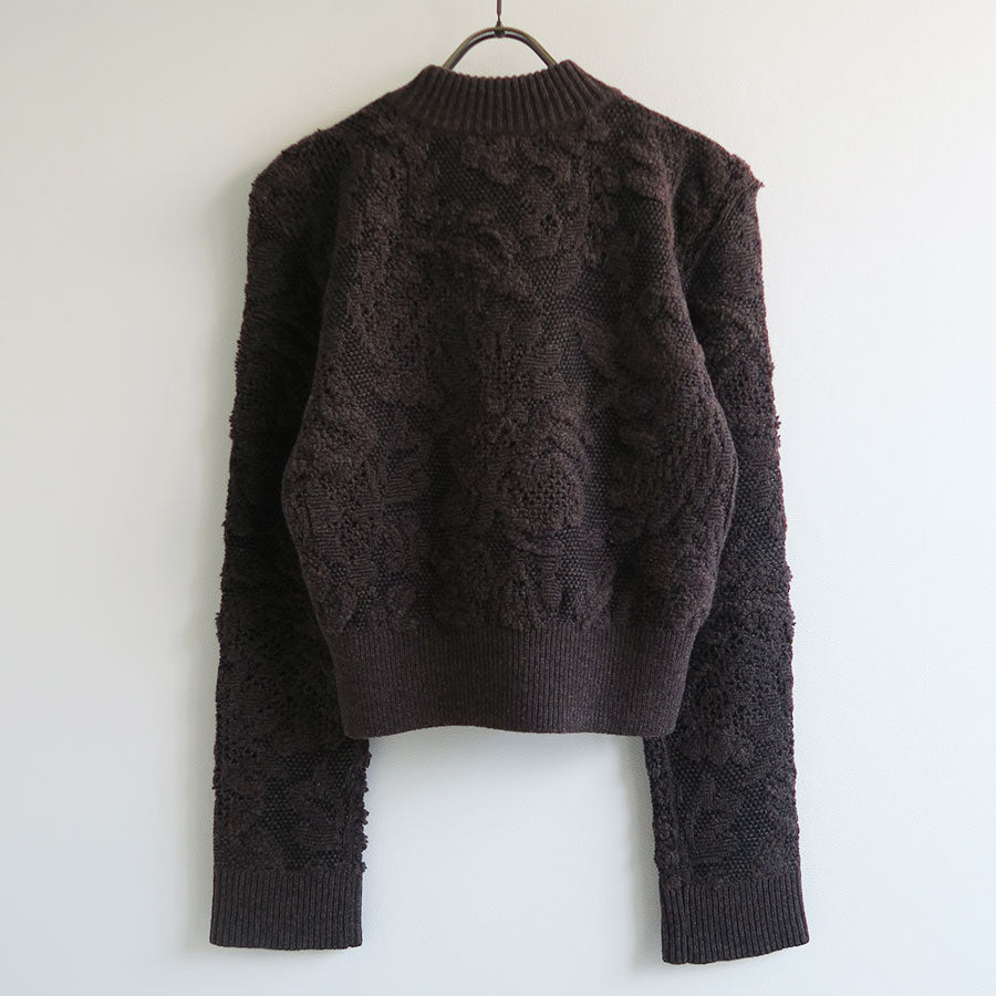 【PHOTOCOPIEU/フォトコピュー】<br>SQUARE SHOULDER LACE JACQUARD SWEATER MIRIAM <br>242MRM