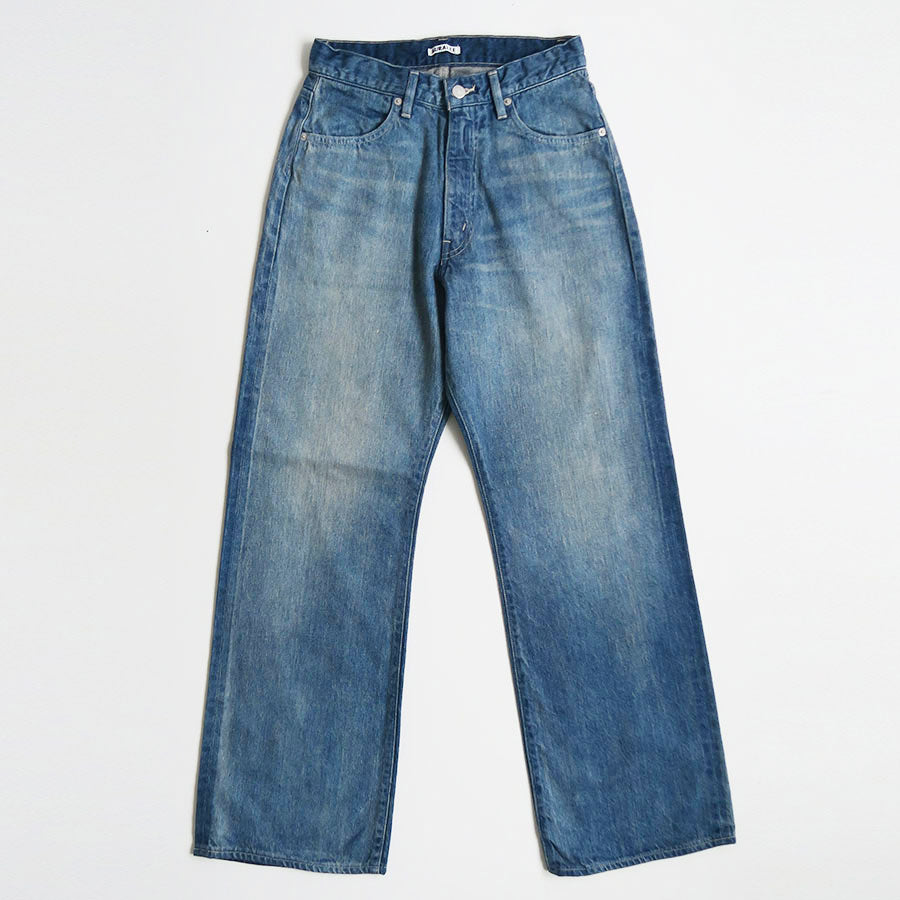 【AURALEE/オーラリー】<br>SELVEDGE FADED LIGHT DENIM PANTS <br>A23AP03DE