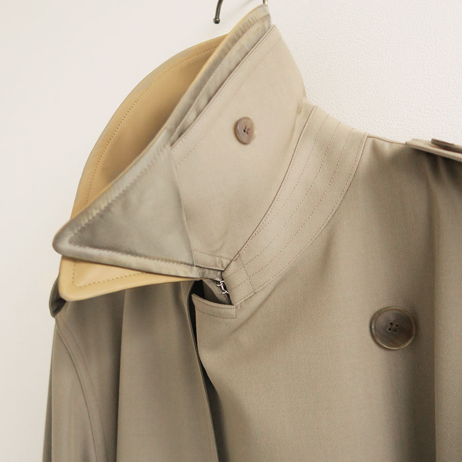 【AURALEE/オーラリー】<br>LIGHT WOOL MAX GABARDINE CHAMBRAY TRENCH COAT <br>A25SC04MC