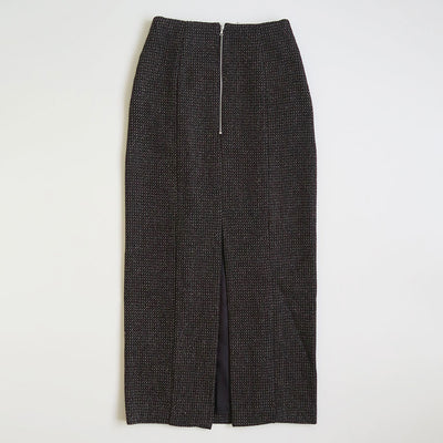 【AURALEE/オーラリー】<br>ALPACA WOOL SILK TWEED PENCIL SKIRT <br>A25AS06LS