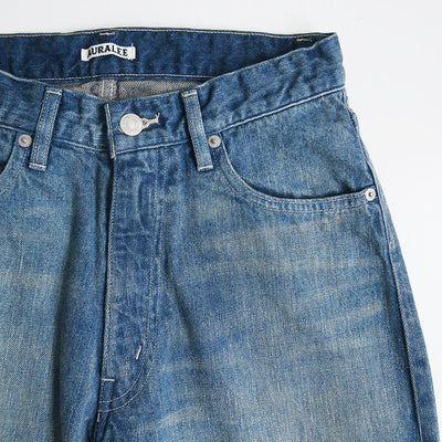 【AURALEE/オーラリー】<br>SELVEDGE FADED LIGHT DENIM PANTS <br>A23AP03DE