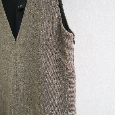 【SINME/シンメ】<br>ツィードVネックワンピース <br>S23AW-15
