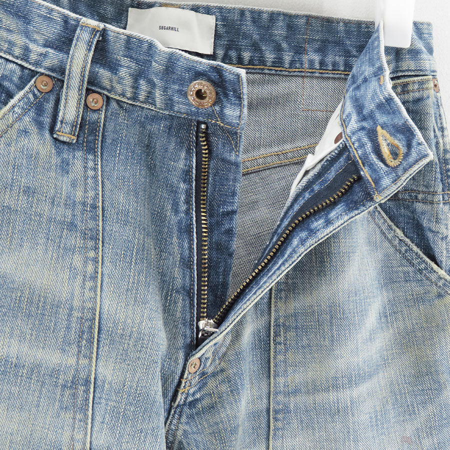 【SUGARHILL/シュガーヒル】<br>FADED MODERN DENIM PANTS DOUBLE KNEE <br>25330405