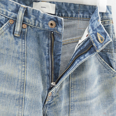 【SUGARHILL/シュガーヒル】<br>FADED MODERN DENIM PANTS DOUBLE KNEE <br>25330405