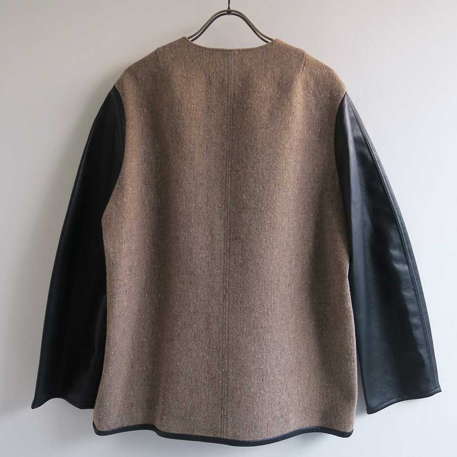 【GREED/グリード】<br>KASURI Knot Slub Tweed Long Blouse <br>6080100040