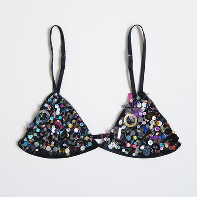 【mukasa/ムカサ】<br>CHAOS SPANGLES BRA <br>MU-0438