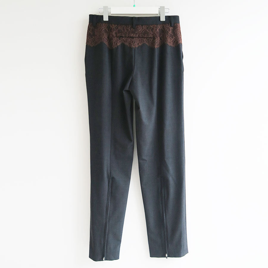 【FUMIKA UCHIDA/フミカウチダ】 <br>SUITING LACE WAIST PANTS <br>W-PT003