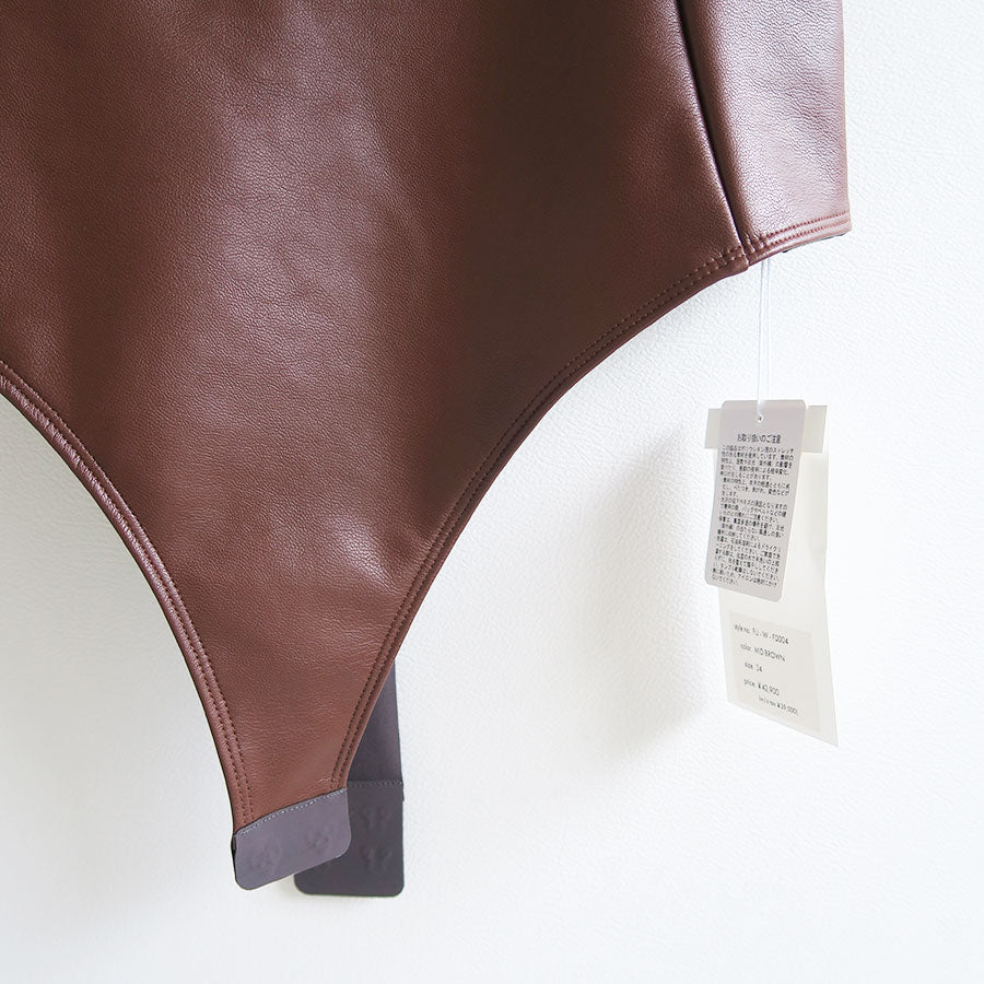 【FUMIKA UCHIDA/フミカウチダ】<br>STRETCH VEGAN LEATHER BODYSUIT <br>W-FD004