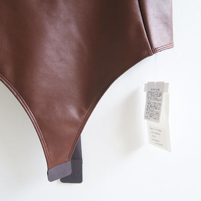 【FUMIKA UCHIDA/フミカウチダ】<br>STRETCH VEGAN LEATHER BODYSUIT <br>W-FD004