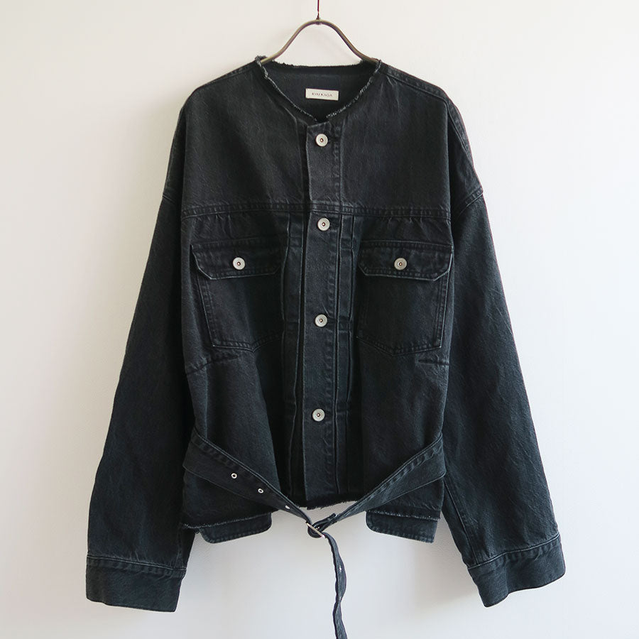【RYU KAGA/リュウ カガ】<br>Belted denim jacket <br>85RJ01A
