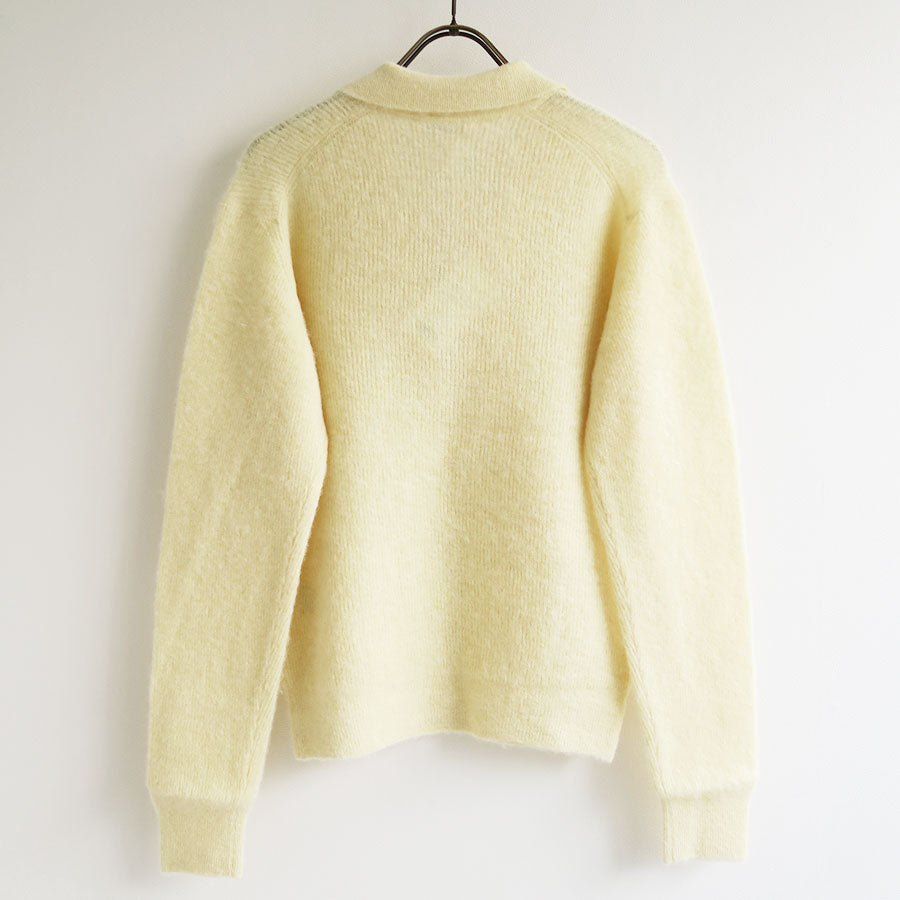 AURALEE/オーラリー】BABY SURI ALPACA SHEER KNIT SKIPPER POLO