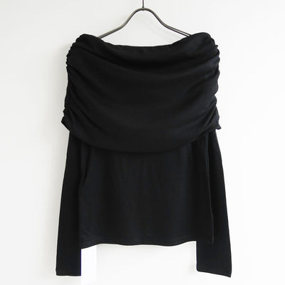 【IIROT/イロット】<br>Wool Drape Open Shoulder <br>031-025-CT005