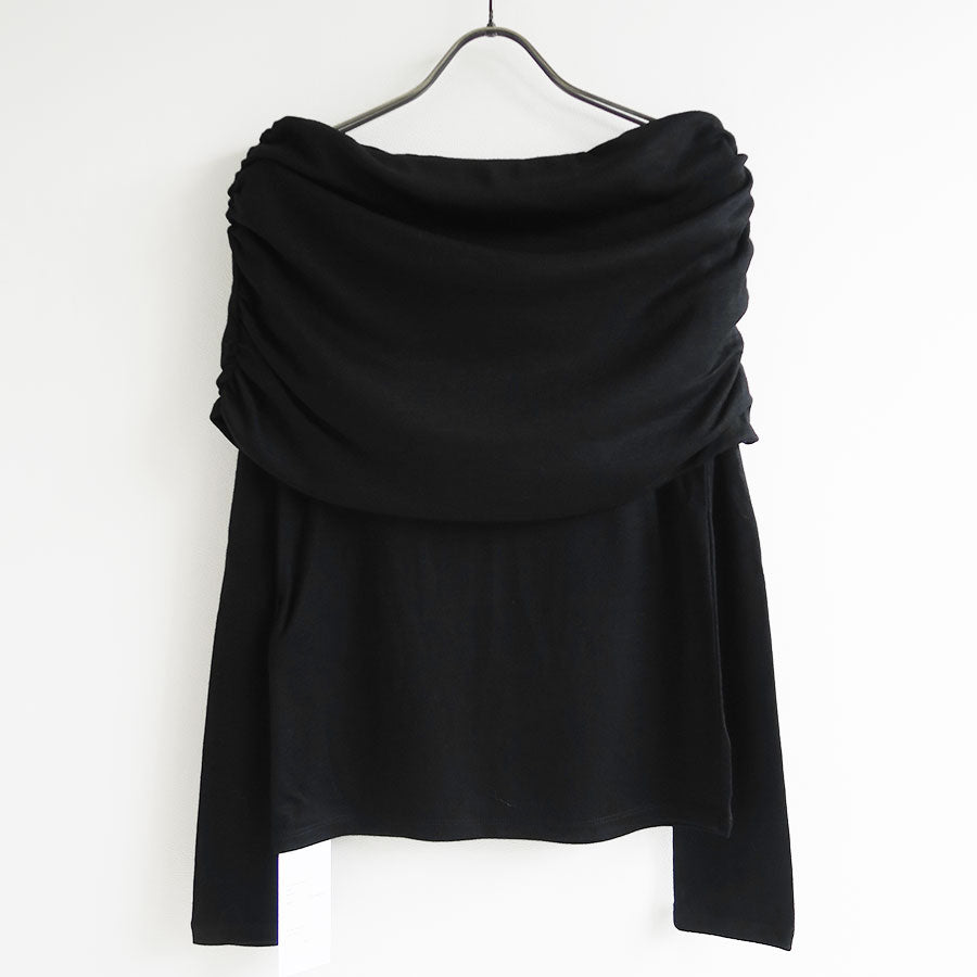 【IIROT/イロット】<br>Wool Drape Open Shoulder <br>031-025-CT005