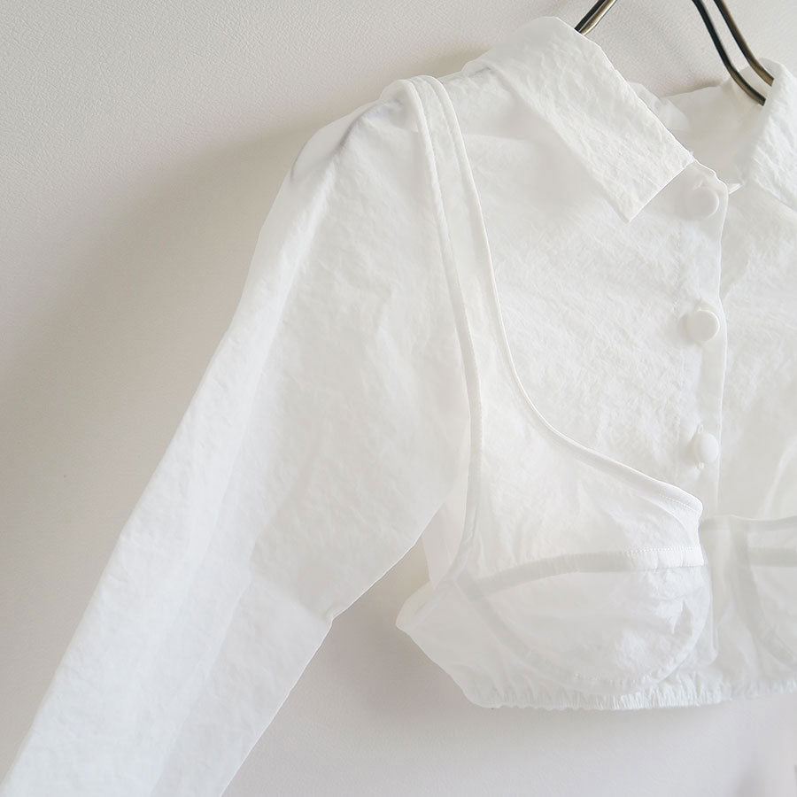 FUMIKA UCHIDA/フミカウチダ】STRETCH TAFFETA LAYERED BRA TOP