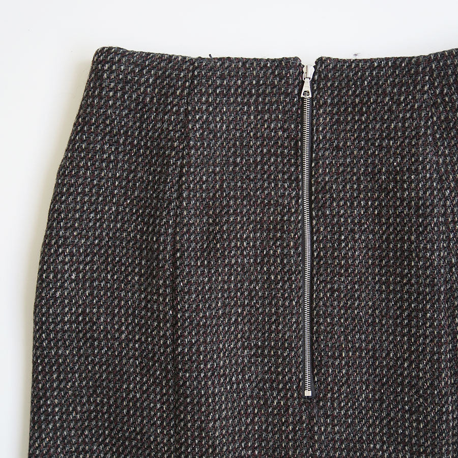 【AURALEE/オーラリー】<br>ALPACA WOOL SILK TWEED PENCIL SKIRT <br>A25AS06LS