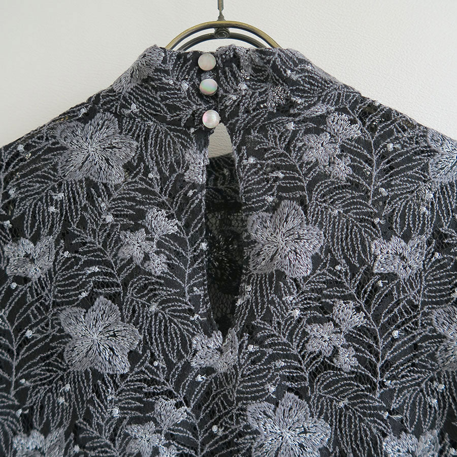 【EBONY/エボニー】<br>Embroidery Lace Tops <br>E23AW/T-02
