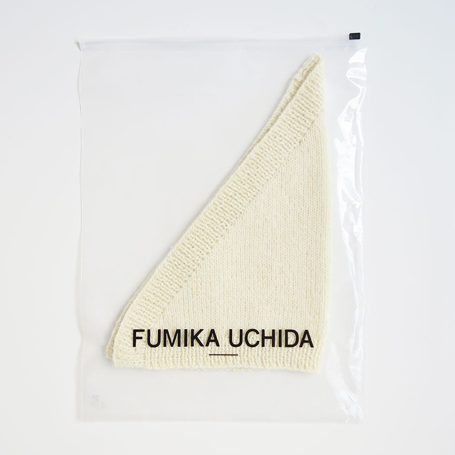 【FUMIKA UCHIDA/フミカウチダ】 <br>SHETLAND HAND KNITTED KERCHIEF <br>W-GD002