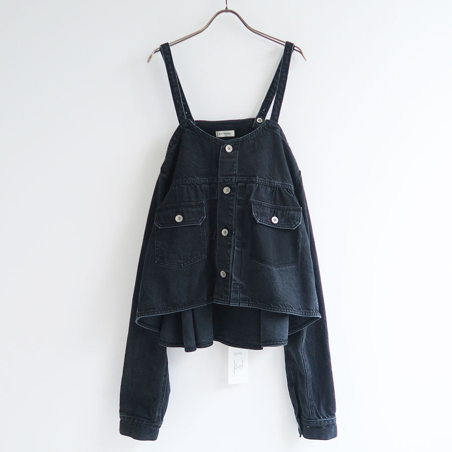 新品】RYU KAGA Tiered shirts dress ブラック38