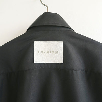 【KISHIDAMIKI/キシダミキ】<br>grosgrain shirt with leather label <br>S4-006