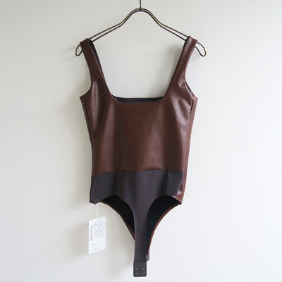 【FUMIKA UCHIDA/フミカウチダ】<br>STRETCH VEGAN LEATHER BODYSUIT <br>W-FD004