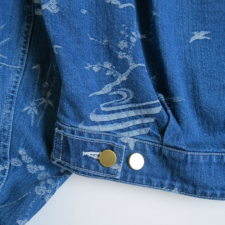 Mame Kurogouchi/マメ】Nature Pattern Jacquard Short Denim