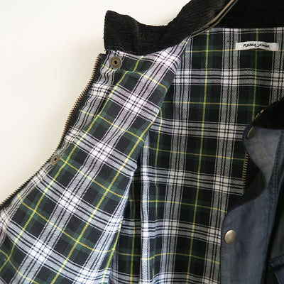 【FUMIKA UCHIDA/フミカウチダ】 <br>OILED TARTAN PLAID SLEEVELESS HUNTER COAT <br>U-OT001