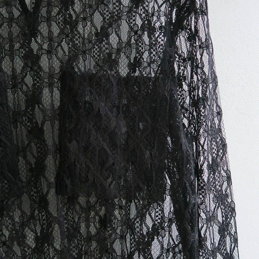 【BOWTE/バウト】<br>FRENCH TULLE LACE BLOUSE <br>232-01-0002