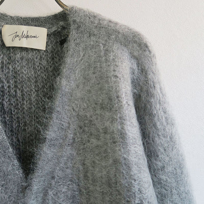 【JUN MIKAMI/ジュンミカミ】<br>モヘアVネックカーディガン <br>23AW-11-N