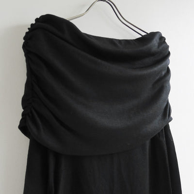 【IIROT/イロット】<br>Wool Drape Open Shoulder <br>031-025-CT005