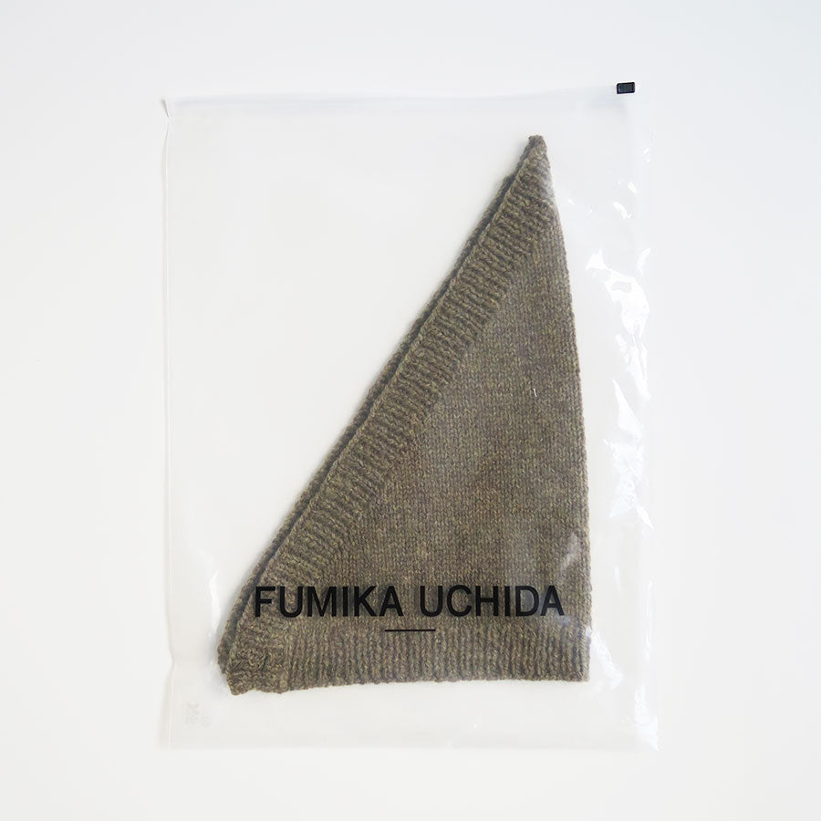 【FUMIKA UCHIDA/フミカウチダ】 <br>SHETLAND HAND KNITTED KERCHIEF <br>W-GD002