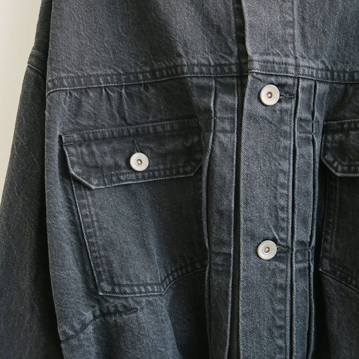 RYU KAGA/リュウ カガ】Belted denim jacket 85RJ01Aの通販