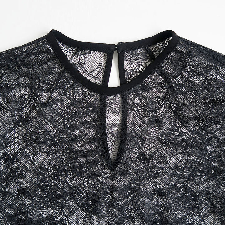 Mame Kurogouchi/マメ】Raschel Lace Embroidered Top MM26SS-SH099の