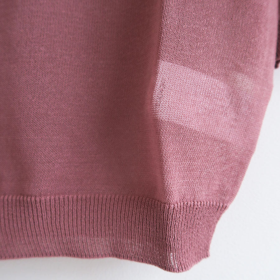 【AMOMENTO/アモーメント】<br>SHEER CROPPED KNIT <br>AM25SSW03KN