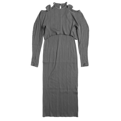 【Mame Kurogouchi/マメ】<br>Random Ribbed Organic Cotton 2way Dress <br>MM25SS-JS004