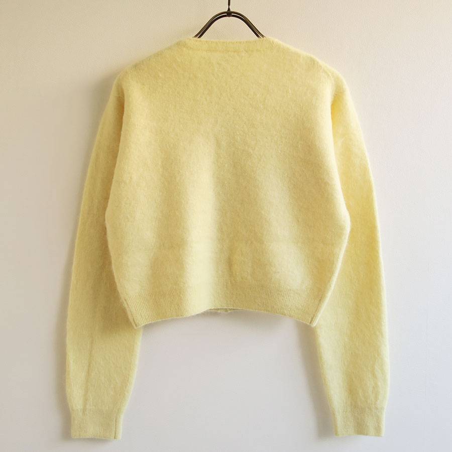 【9/19からポイント10%還元】<br>【AURALEE/オーラリー】<br>GARMENT-DYED BABY ALPACA FUR KNIT CREW-NECK CARDIGAN <br>A25AC03BA