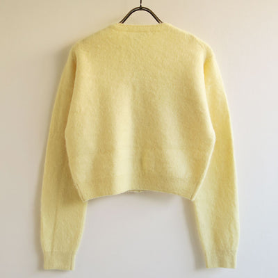 【9/19からポイント10%還元】<br>【AURALEE/オーラリー】<br>GARMENT-DYED BABY ALPACA FUR KNIT CREW-NECK CARDIGAN <br>A25AC03BA
