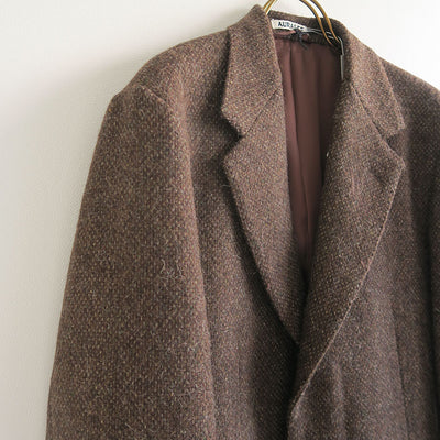 【AURALEE/オーラリー】<br>LAMA SHETLAND WOOL TWEED OVER JACKET <br>A24AJ06LS