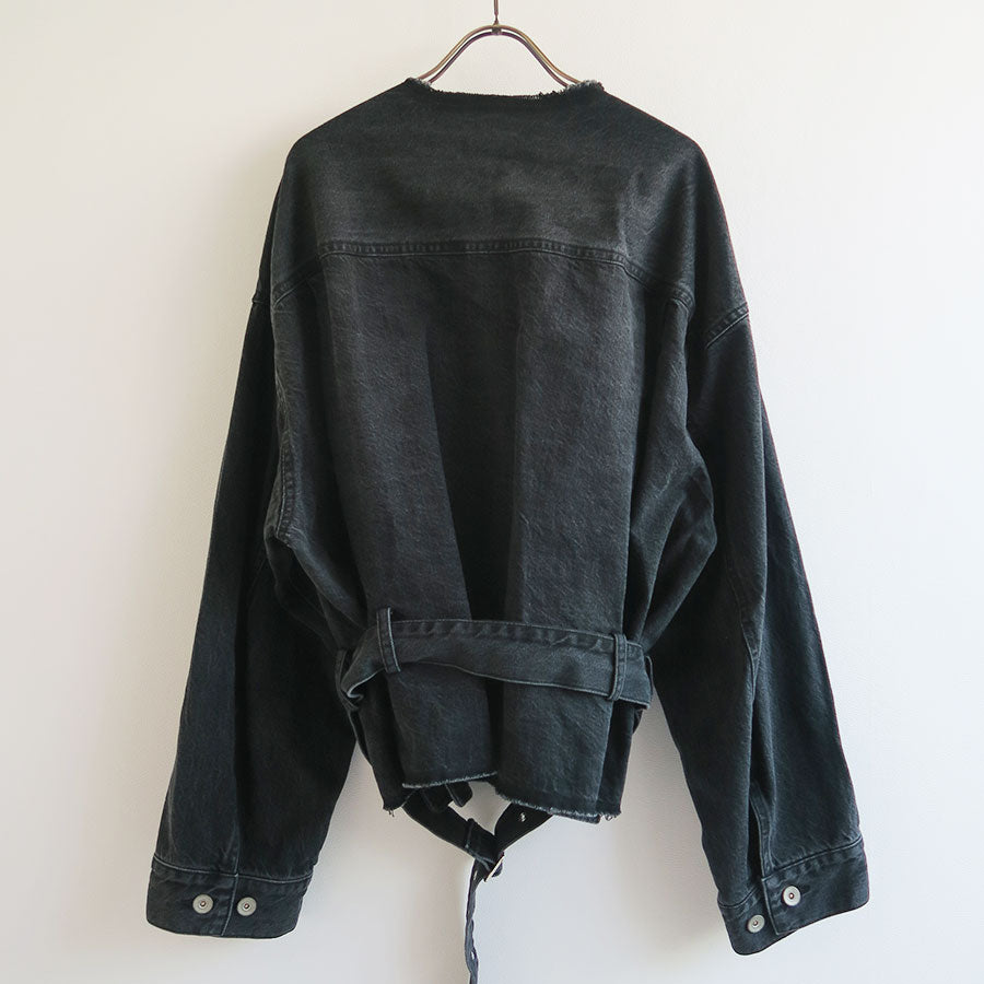 【RYU KAGA/リュウ カガ】<br>Belted denim jacket <br>85RJ01A