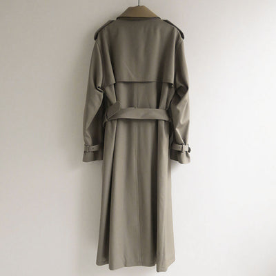 【AURALEE/オーラリー】<br>LIGHT WOOL MAX GABARDINE CHAMBRAY TRENCH COAT <br>A25SC04MC