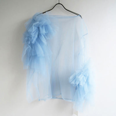 【MARGE/マージ】<br>Tulle asymmetric decorative p/o <br>1007-0102-333