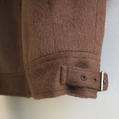 【10/3からポイント10%還元】<br>【AURALEE/オーラリー】<br>BABY CAMEL FLANNEL CROPPED ZIP BLOUSON <br>A25AB09BF