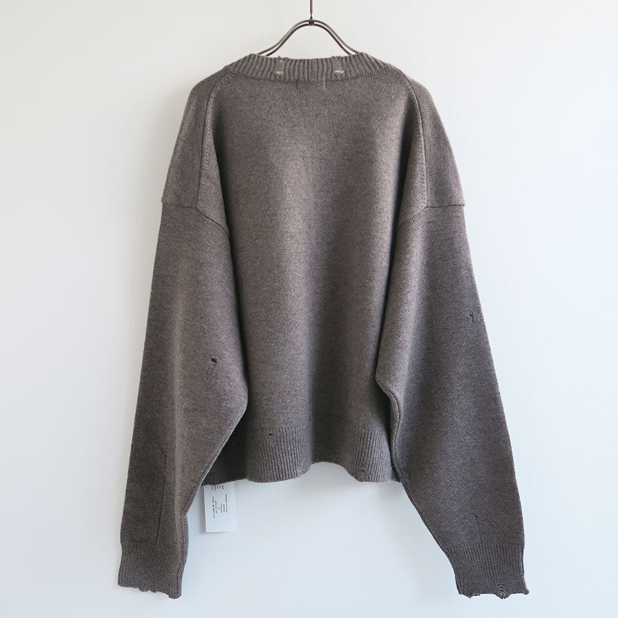 【RYU KAGA/リュウ カガ】<br>Damaged knit cardigan <br>84RN02D