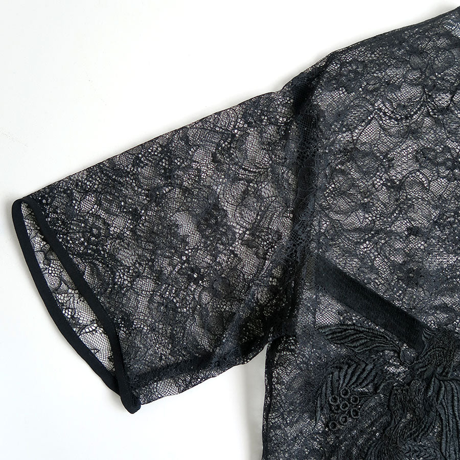 Mame Kurogouchi/マメ】Raschel Lace Embroidered Top MM26SS-SH099の