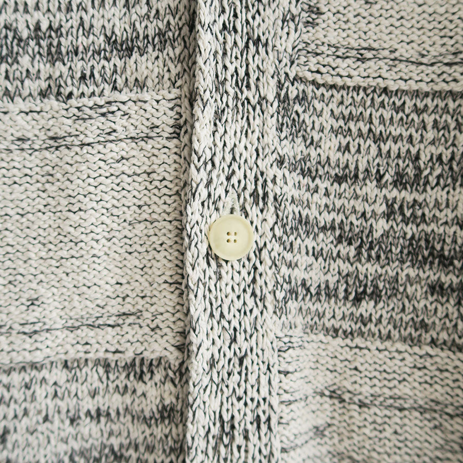 AURALEE/オーラリー】STRUCTURED COTTON LINEN PANEL KNIT CARDIGAN