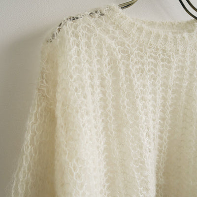 【BATONER/バトナー】<br>FLUFFY MOHAIR BOAT NECK <br>BN-25FL-027