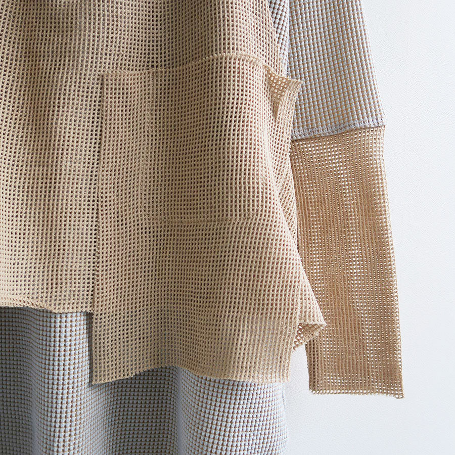 【kotohayokozawa/コトハヨコザワ】<br>WAFFLE LAYERED DRESS <br>KT23A-CS04
