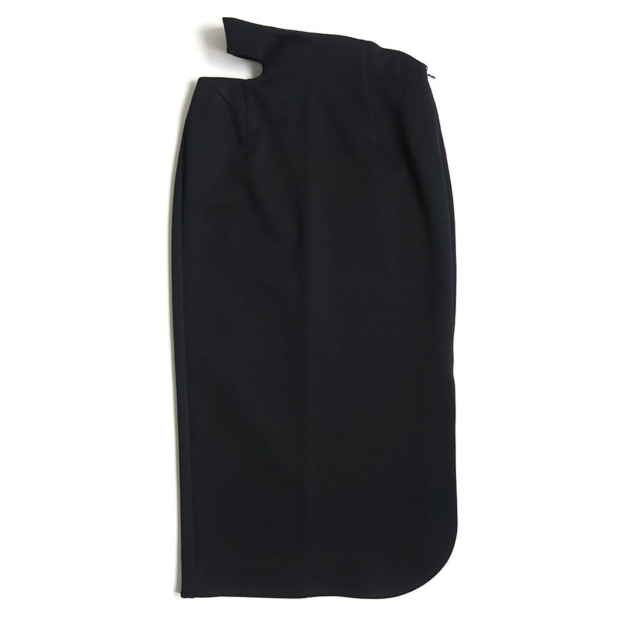 【Mame Kurogouchi/マメ】<br>Double Jersey Asymmetric Skirt <br>MM25FW-JS059