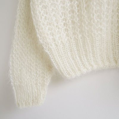 【BATONER/バトナー】<br>FLUFFY MOHAIR BOAT NECK <br>BN-25FL-027